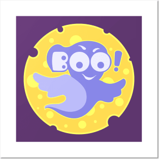 Cute ghost for Halloween Posters and Art